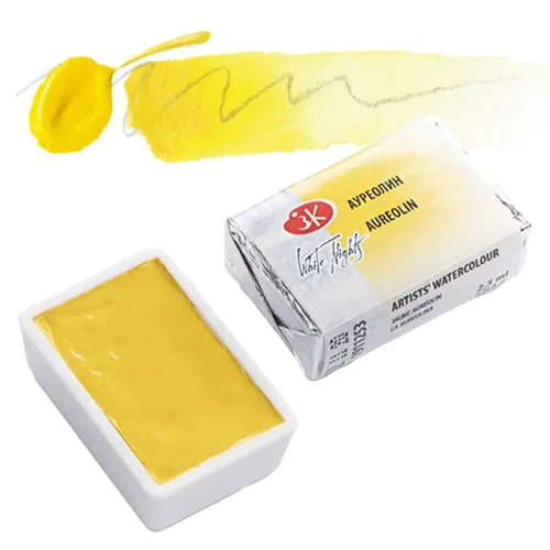 Farba akwarelowa Białe Noce kostka - 253 Aureolin