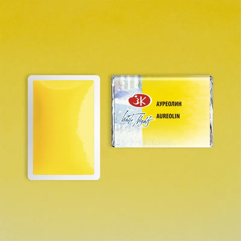 Farba akwarelowa Białe Noce kostka - 253 Aureolin 02