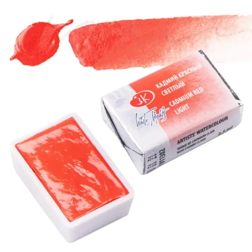 Farba akwarelowa Białe Noce kostka - 302 Cadmium Red Light