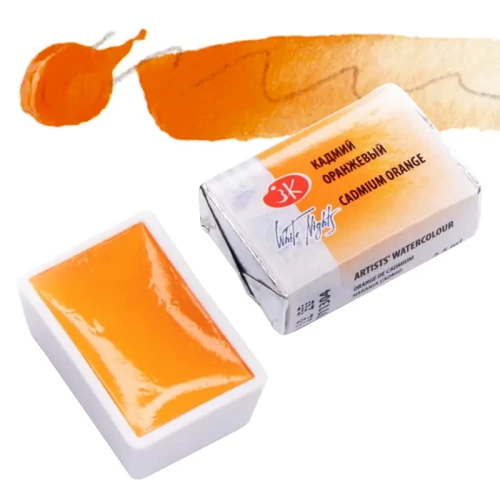 Farba akwarelowa Białe Noce kostka - 304 Cadmium Orange