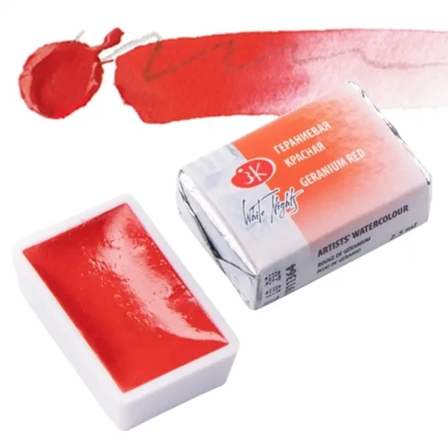 Farba akwarelowa Białe Noce kostka - 364 Geranium Red