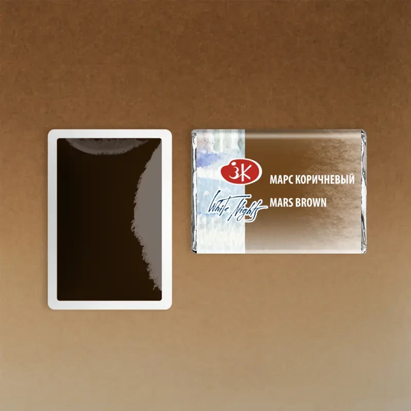 Farba akwarelowa Białe Noce kostka - 412 Mars Brown 02