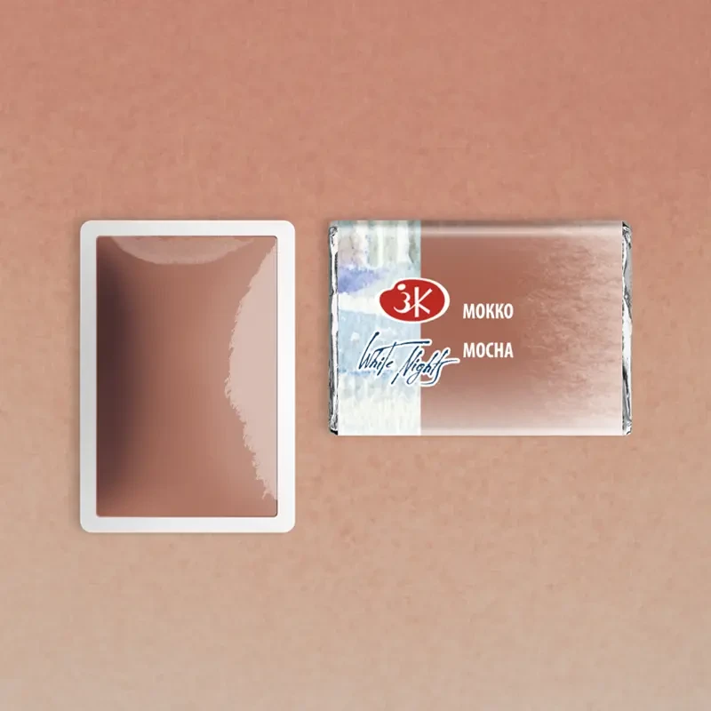 Farba akwarelowa Białe Noce kostka - 433 Mocha 02