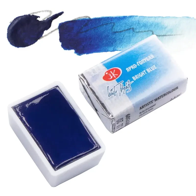 Farba akwarelowa Białe Noce kostka - 509 Bright Blue 01