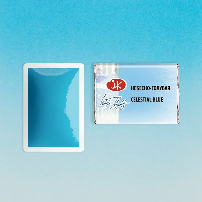 Farba akwarelowa Białe Noce kostka - 512 Celestial Blue 02