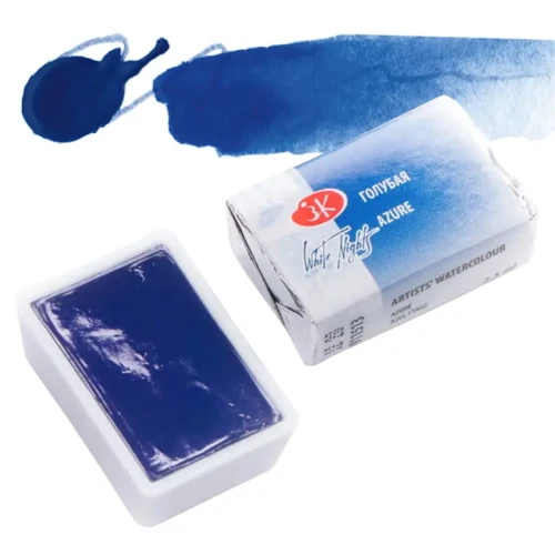 Farba akwarelowa Białe Noce kostka - 513 Azure