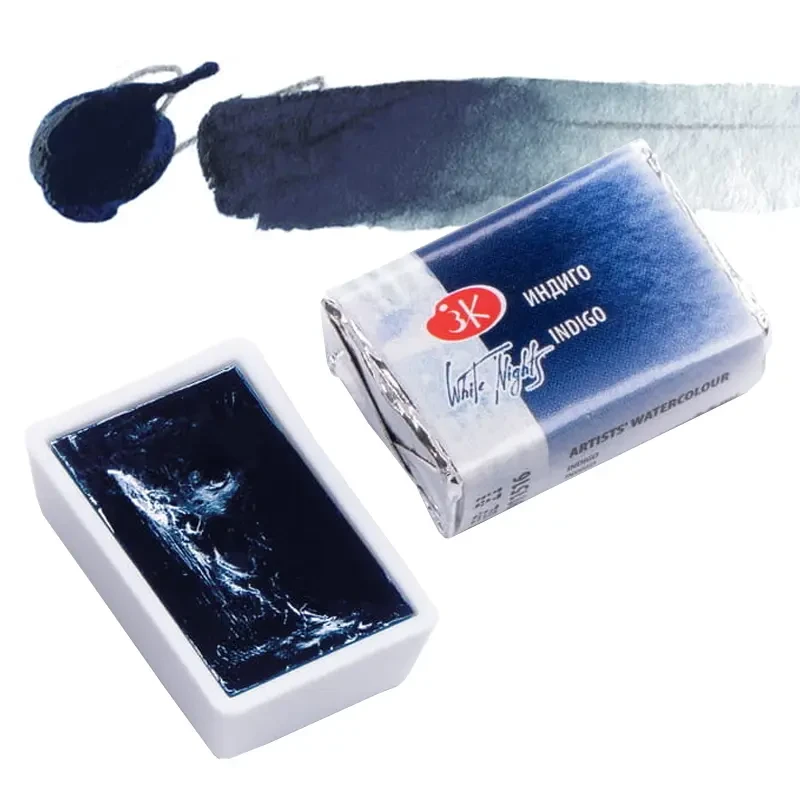 Farba akwarelowa Białe Noce kostka - 516 Indigo 01