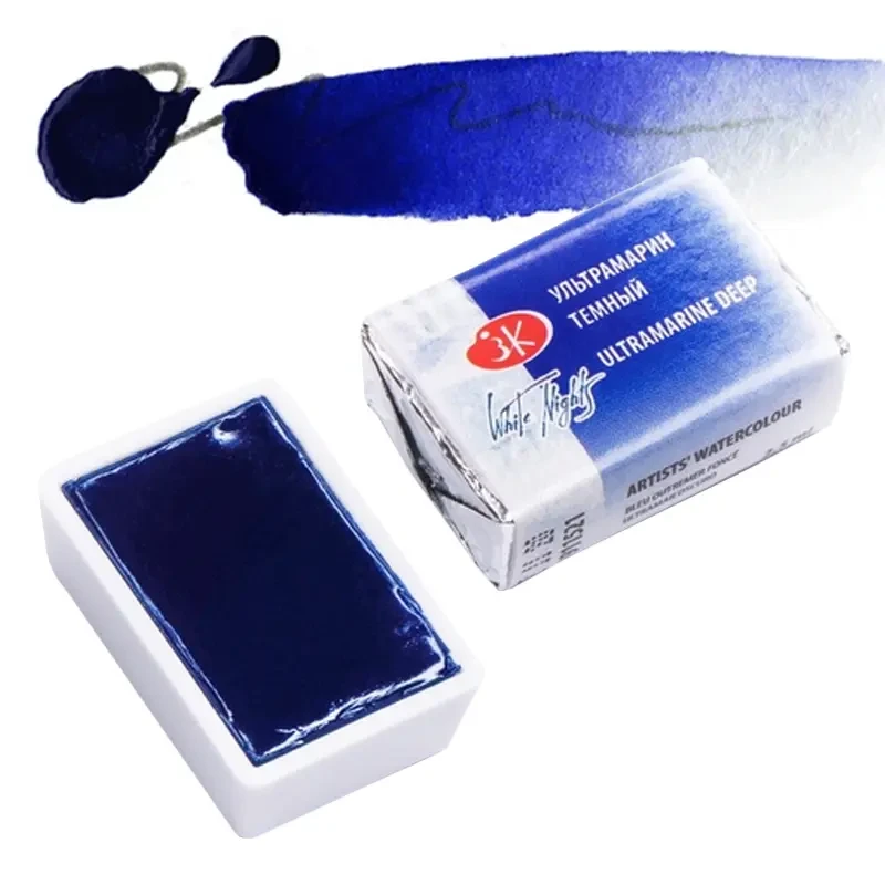 Farba akwarelowa Białe Noce kostka - 521 Ultramarine Deep 01
