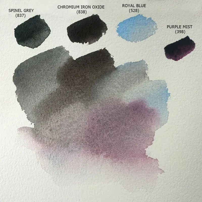 Farba akwarelowa Białe Noce kostka - 528 Royal Blue 04