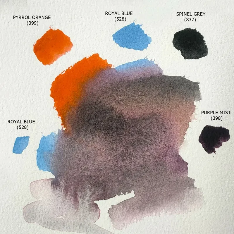 Farba akwarelowa Białe Noce kostka - 528 Royal Blue 05