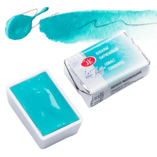 Farba akwarelowa Białe Noce kostka - 531 Cobalt Turquoise