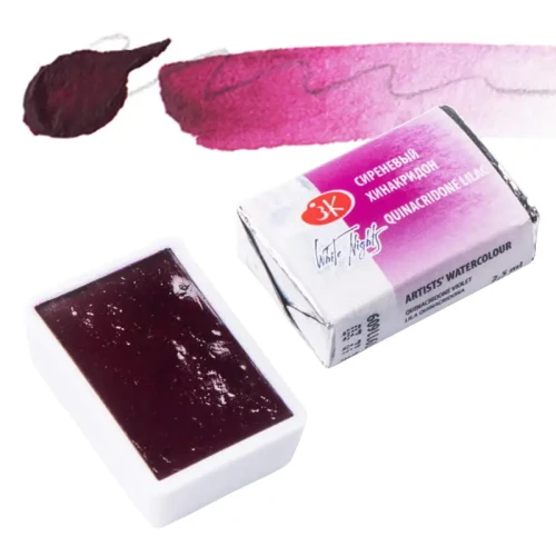 Farba akwarelowa Białe Noce kostka - 609 Quinacridone Lilac