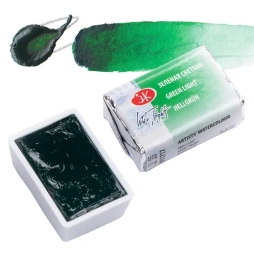 Farba akwarelowa Białe Noce kostka - 717 Green Light
