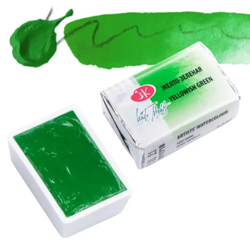 Farba akwarelowa Białe Noce kostka - 718 Yellowish Green