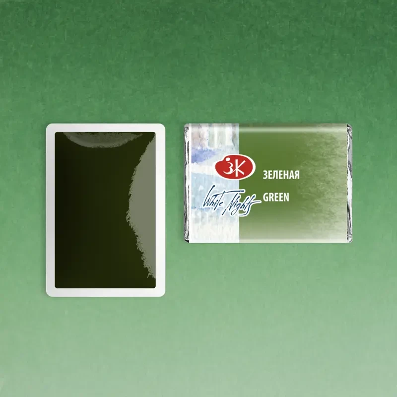 Farba akwarelowa Białe Noce kostka - 725 Green 02