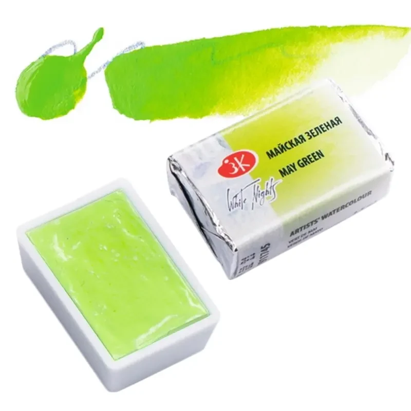 Farba akwarelowa Białe Noce kostka - 745 May Green 01