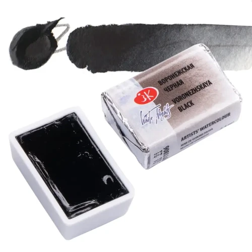 Farba akwarelowa Białe Noce kostka - 806 Voronezhskaya Black