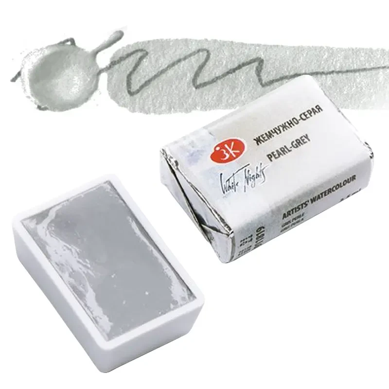 Farba akwarelowa Białe Noce kostka - 819 Pearl Grey 01
