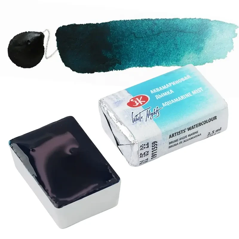 Farba akwarelowa Białe Noce kostka - 559 Aquamarine Mist 01