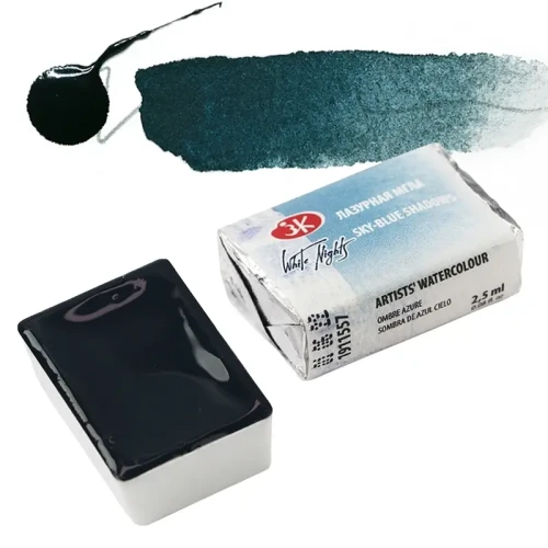 Farba akwarelowa Białe Noce kostka - 557 Sky blue shadows