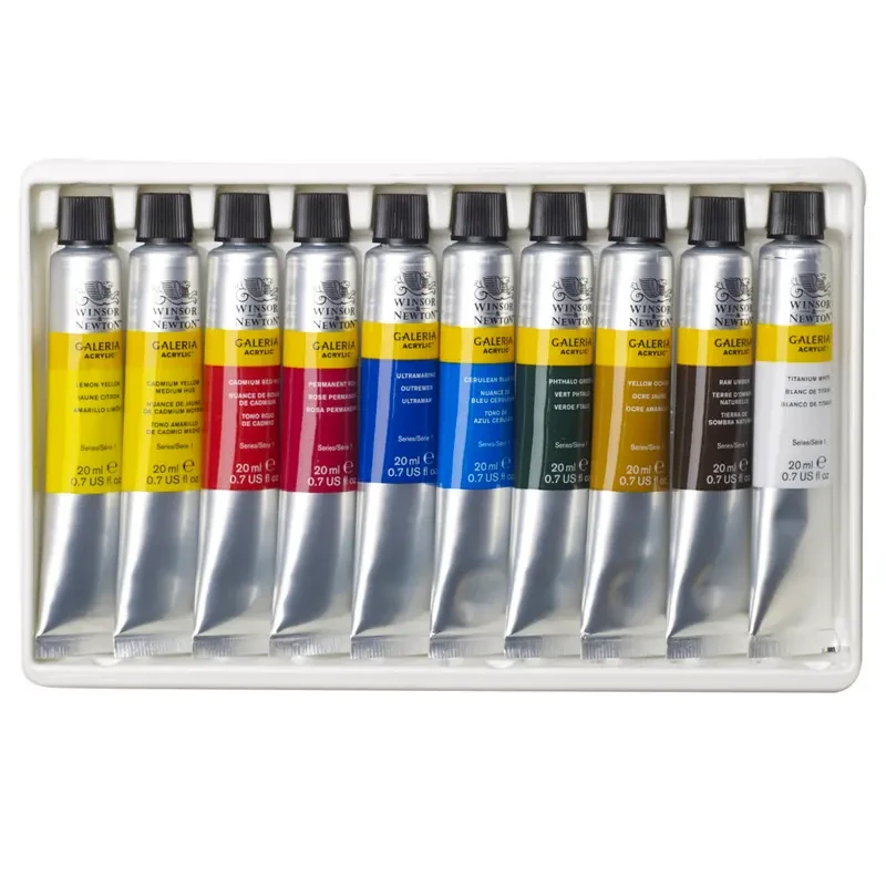 Farby akrylowe Winsor &amp; Newton Galeria zestaw 10 x 20 ml 03