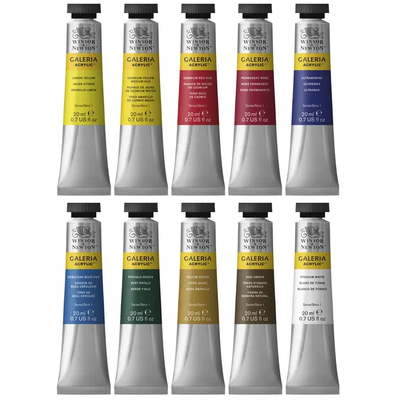 Farby akrylowe Winsor &amp; Newton Galeria zestaw 10 x 20 ml 04