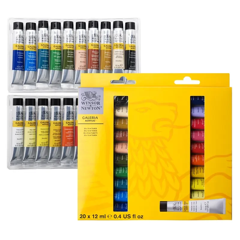 Farby akrylowe Winsor & Newton Galeria zestaw 20 x 12 ml 01