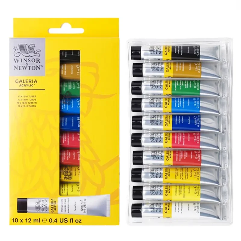 Farby akrylowe Winsor & Newton Galeria zestaw 10 x 12 ml 01