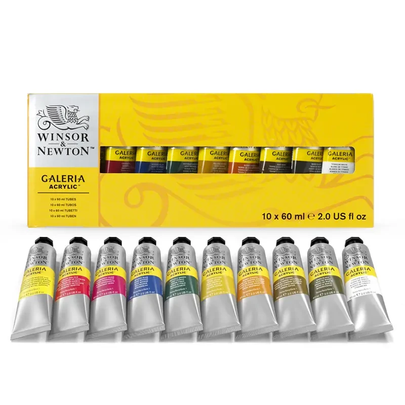 Farby akrylowe Winsor & Newton Galeria zestaw 10 x 60 ml 01