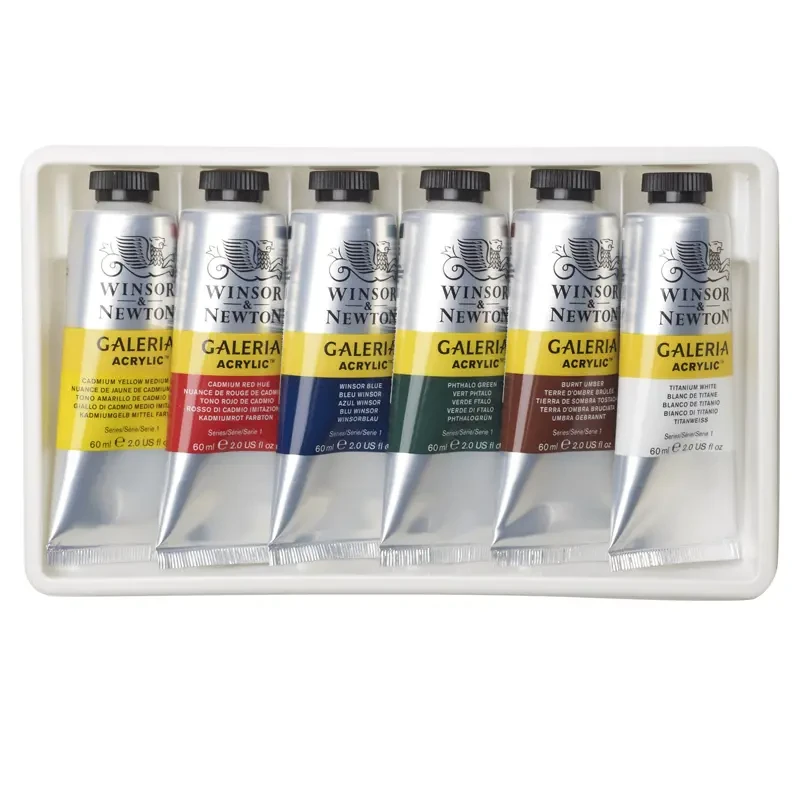 Farby akrylowe Winsor & Newton Galeria zestaw 6 x 60 ml 03