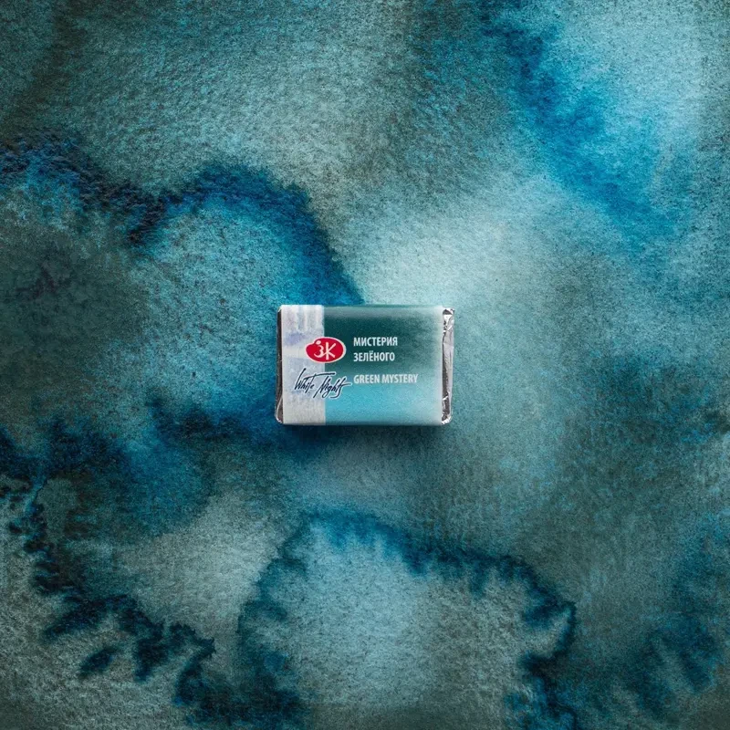 Farba akwarelowa Białe Noce kostka - 779 Green Mystery  04