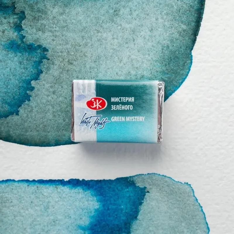 Farba akwarelowa Białe Noce kostka - 779 Green Mystery  05