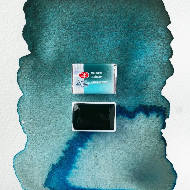 Farba akwarelowa Białe Noce kostka - 779 Green Mystery  06