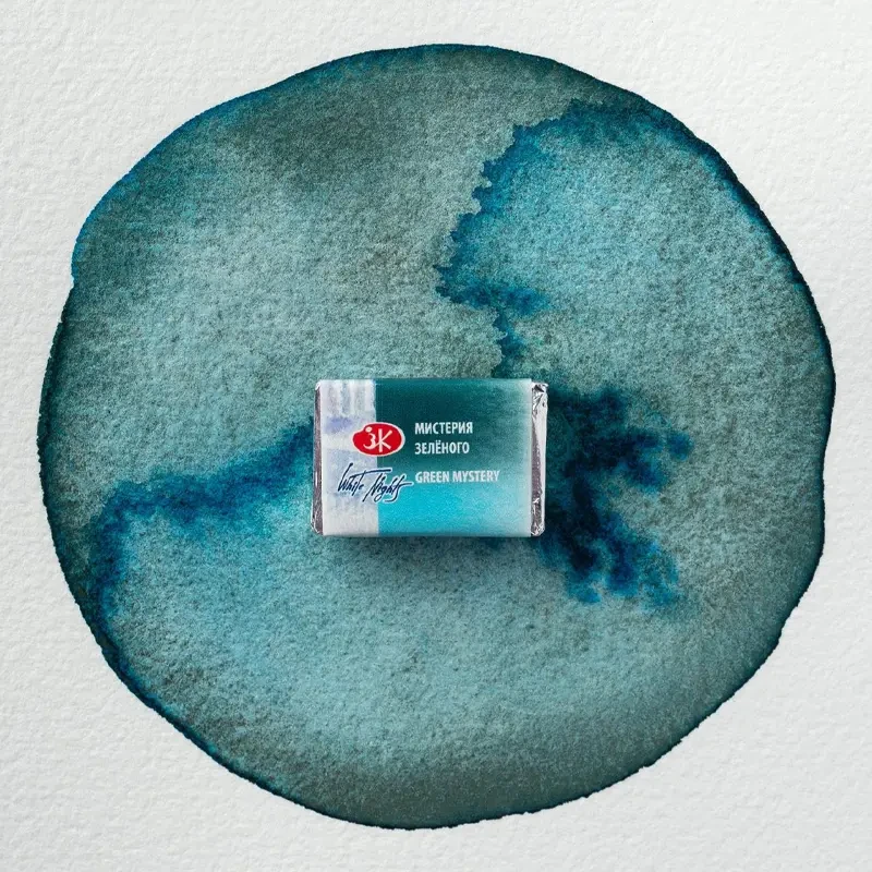Farba akwarelowa Białe Noce kostka - 779 Green Mystery  02