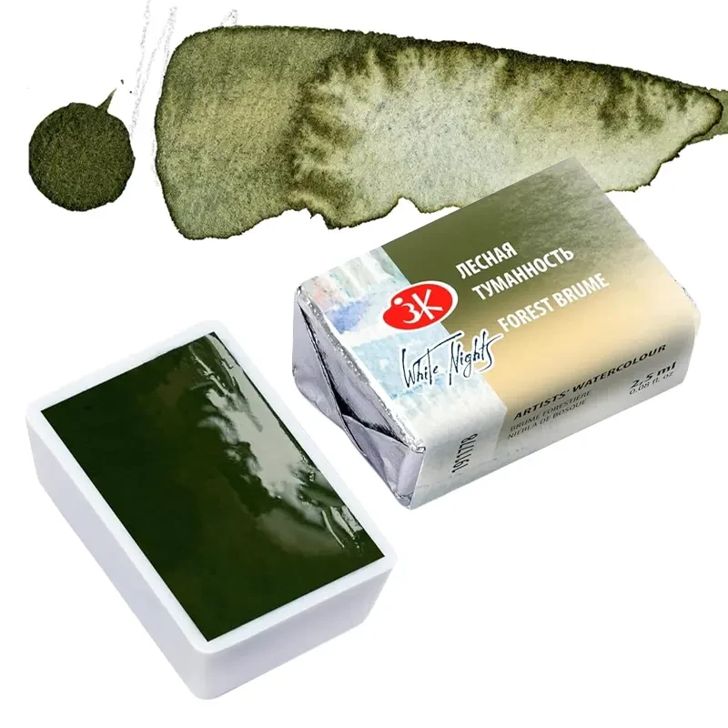 Farba akwarelowa Białe Noce kostka - 778 Forest Brume  01