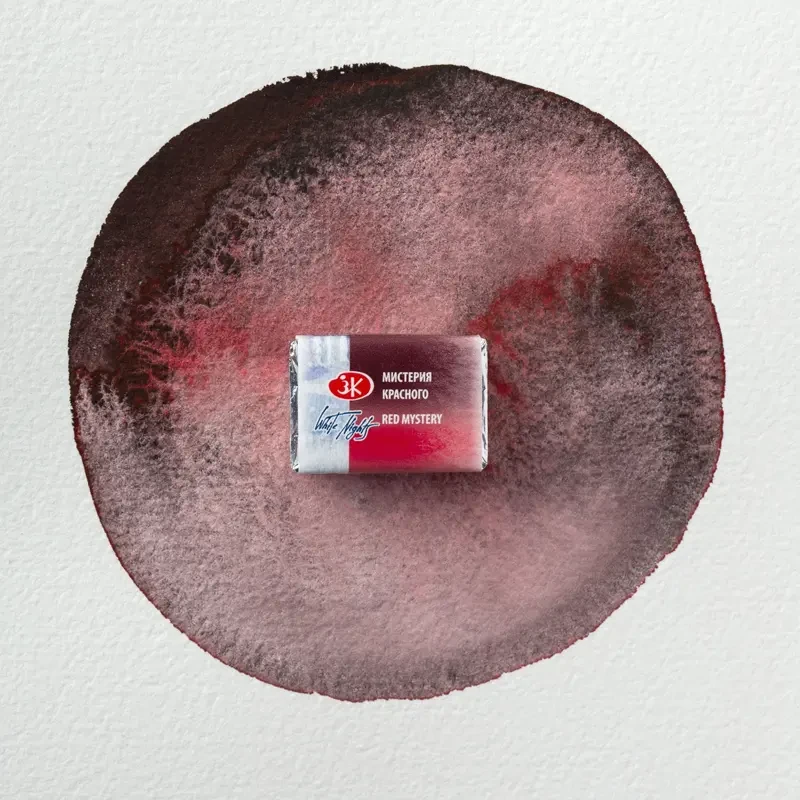 Farba akwarelowa Białe Noce kostka - 3003 Red Mystery  02
