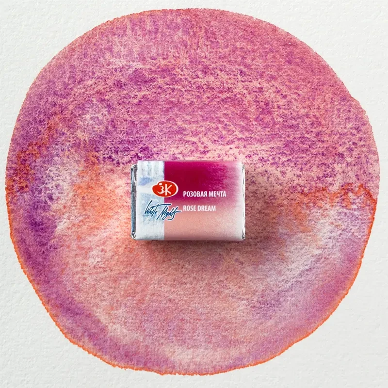 Farba akwarelowa Białe Noce kostka - 3002 Rose Dream 02