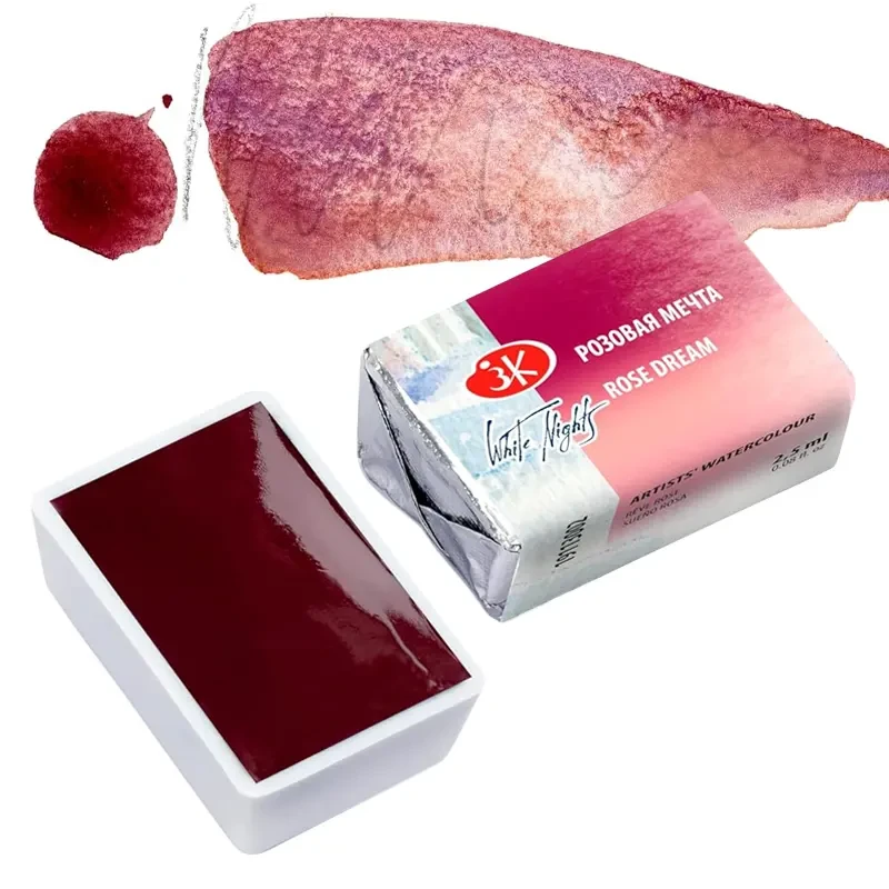 Farba akwarelowa Białe Noce kostka - 3002 Rose Dream 01