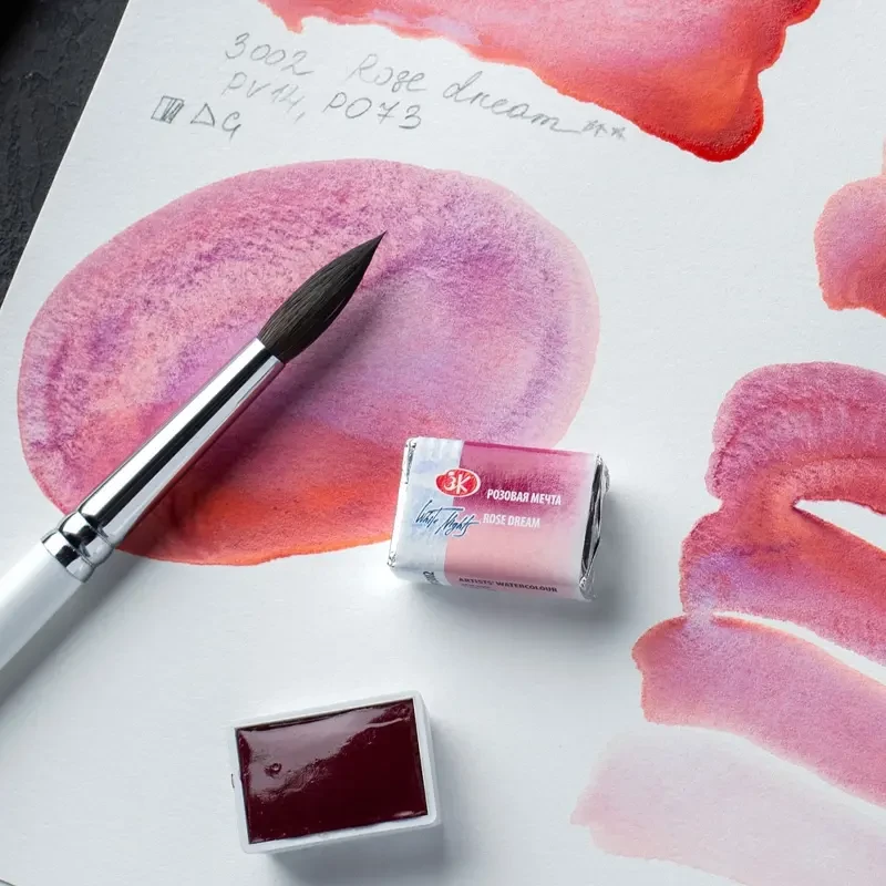 Farba akwarelowa Białe Noce kostka - 3002 Rose Dream 03