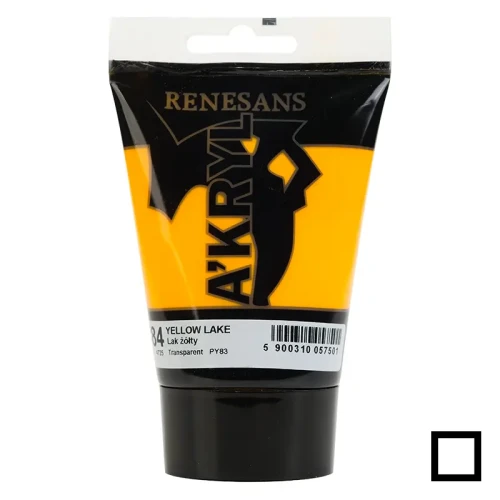 Farba akrylowa Renesans A'kryl 100 ml - 84 Lak żółty