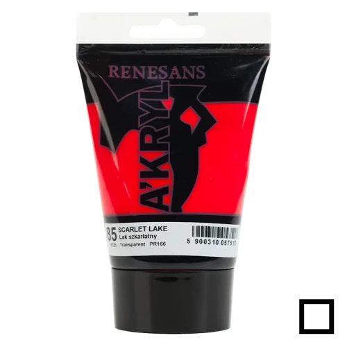 Farba akrylowa Renesans A'kryl 100 ml - 85 Lak szkarłatny