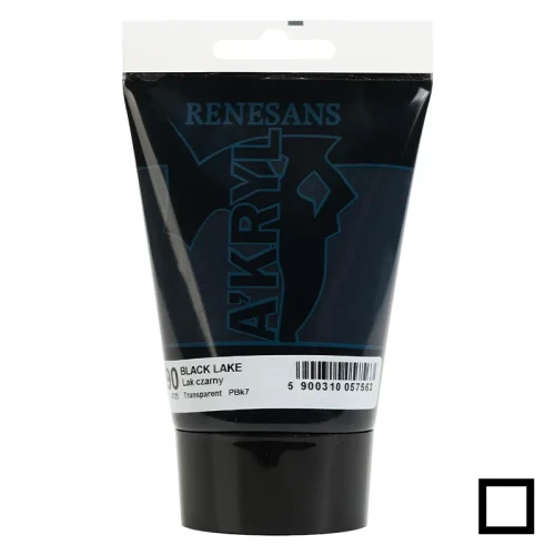 Farba akrylowa Renesans A'kryl 100 ml - 90 Lak czarny