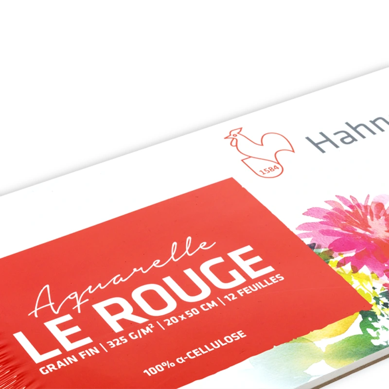 Blok do akwareli Hahnemühle Aquarelle Le Rouge - 20 x 50 cm (panorama), 325 g, 12 ark. 02