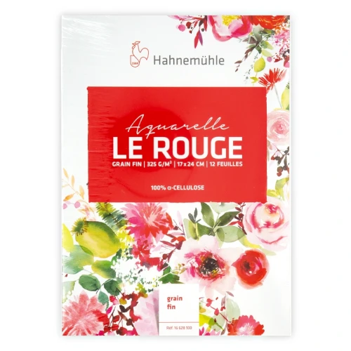 Blok do akwareli Hahnemühle Aquarelle Le Rouge - 17 x 24 cm, 325 g, 12 ark.