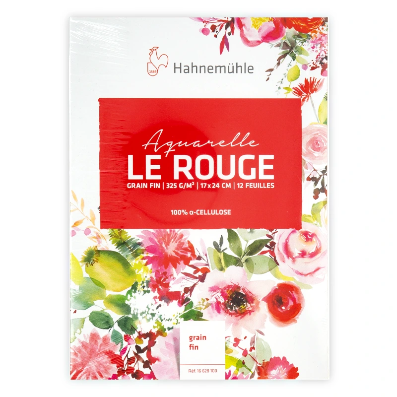 Blok do akwareli Hahnemühle Aquarelle Le Rouge - 17 x 24 cm, 325 g, 12 ark. 01