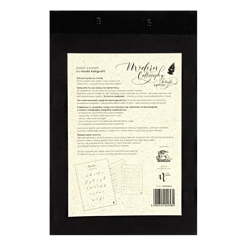 Zeszyt ćwiczeń do kaligrafii A4 - Renesans - Modern Calligraphy 09