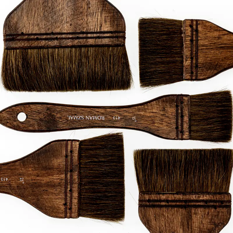 Pędzel naturalny HAKE seria 413 Roman Szmal, końskie włosie - nr 4  04