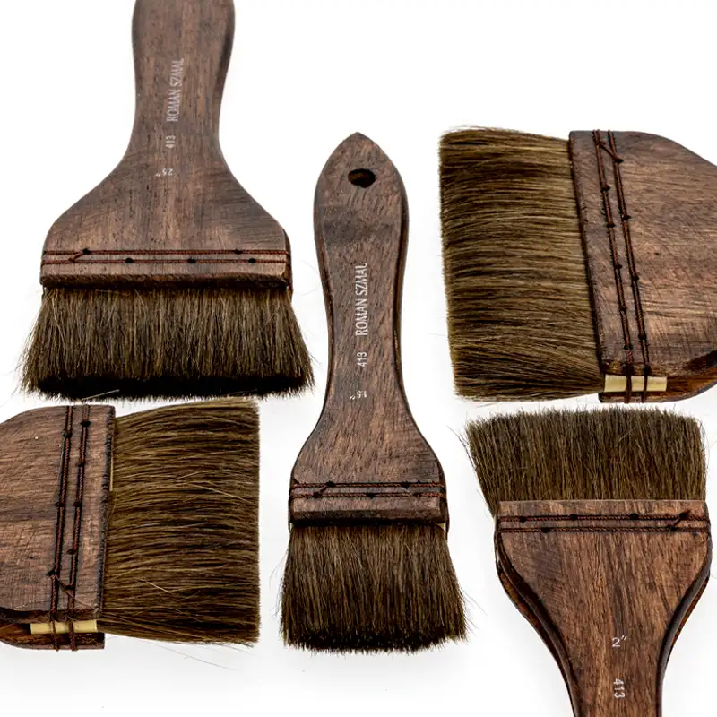 Pędzel naturalny HAKE seria 413 Roman Szmal, końskie włosie - nr 1,5 05