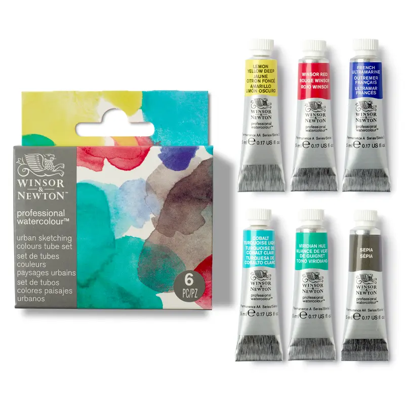 Farby akwarelowe Winsor & Newton Professional Watercolour 6 x 5 ml Urban sketching 06