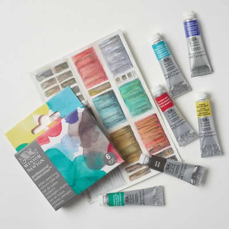 Farby akwarelowe Winsor & Newton Professional Watercolour 6 x 5 ml Urban sketching 04